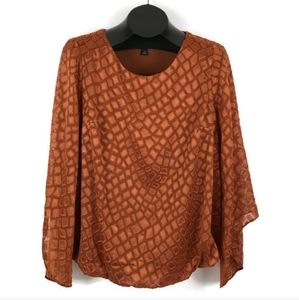 NWT Alfani Angel Sleeve Textured Bubble Hem Top 1X